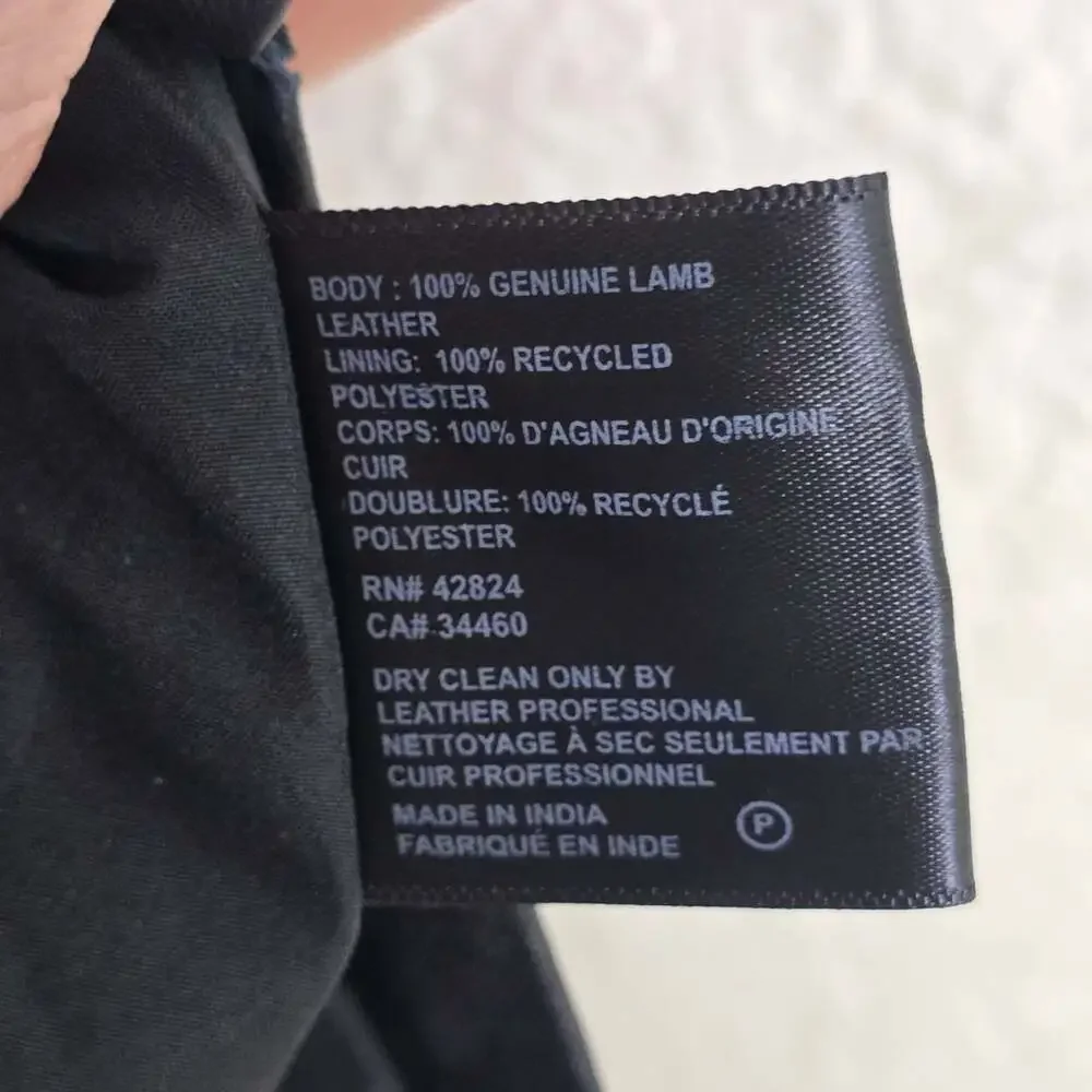 Veda x Reformation Genuine Lamb Leather Mini Skirt with Front Slit Size 2